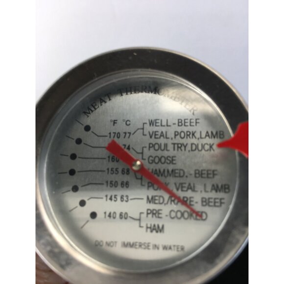Vintage Stainless Steel Meat Thermometer - Well-Beef, Pre-Cooked, Poultry ,Duck - Picture 2 of 7